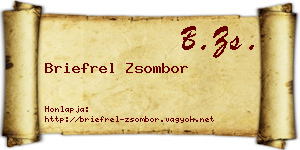 Briefrel Zsombor névjegykártya